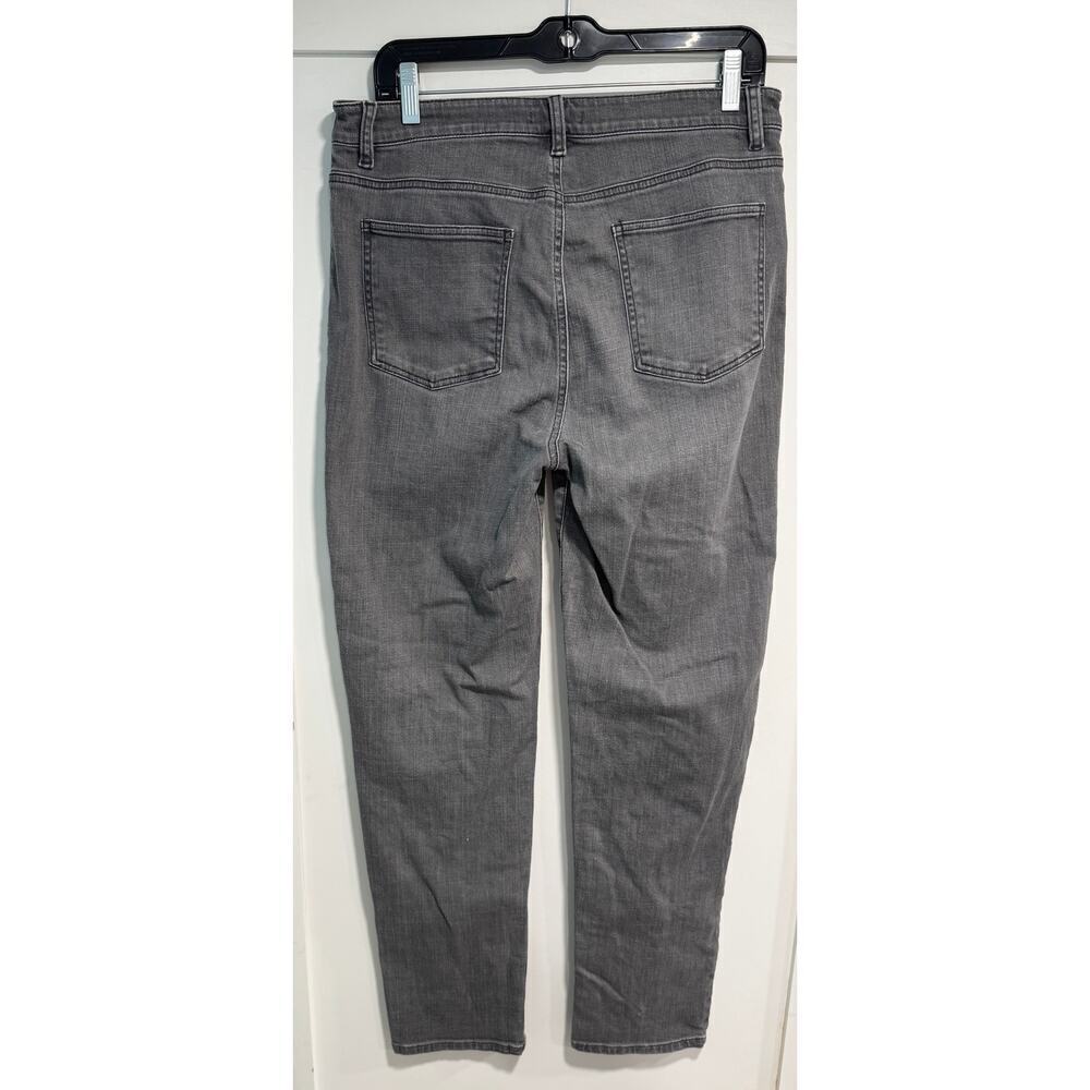EILEEN FISHER Relaxed Fit Straight Leg Gray Denim Jeans Org Cotton Size 10 - Picture 2 of 4
